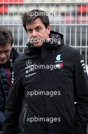 Toto Wolff (GER) Mercedes AMG F1 Shareholder and Executive Director. 01.03.2018. Formula One Testing, Day Four, Barcelona, Spain. Thursday.