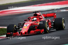 Sebastian Vettel (GER) Ferrari SF71H. 01.03.2018. Formula One Testing, Day Four, Barcelona, Spain. Thursday.