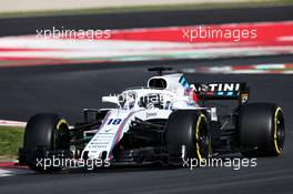 Lance Stroll (CDN) Williams FW41. 01.03.2018. Formula One Testing, Day Four, Barcelona, Spain. Thursday.