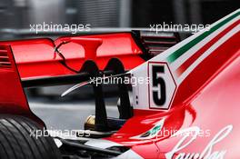 Sebastian Vettel (GER) Ferrari SF71H - engine cover winglet detail. 01.03.2018. Formula One Testing, Day Four, Barcelona, Spain. Thursday.