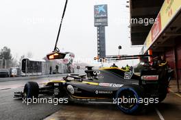 Nico Hulkenberg (GER) Renault Sport F1 Team RS18 leaves the pits. 01.03.2018. Formula One Testing, Day Four, Barcelona, Spain. Thursday.