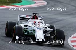Charles Leclerc (MON) Sauber C37. 27.02.2018. Formula One Testing, Day Two, Barcelona, Spain. Tuesday.