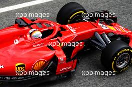 Sebastian Vettel (GER) Ferrari SF71H. 27.02.2018. Formula One Testing, Day Two, Barcelona, Spain. Tuesday.