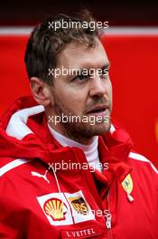 Sebastian Vettel (GER) Ferrari. 27.02.2018. Formula One Testing, Day Two, Barcelona, Spain. Tuesday.