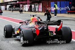 Max Verstappen (NLD) Red Bull Racing RB13 with sensor equipment at the rear suspension. 27.02.2018. Formula One Testing, Day Two, Barcelona, Spain. Tuesday.
