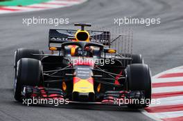 Max Verstappen (NLD) Red Bull Racing RB13 with sensor equipment. 27.02.2018. Formula One Testing, Day Two, Barcelona, Spain. Tuesday.
