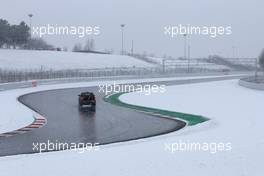 Track atmosphere with snow 28.02.2018. Formula One Testing, Day Three, Barcelona, Spain. Wednesday.