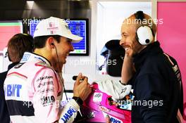 Esteban Ocon (FRA) Sahara Force India F1 Team with Dan Williams (GBR) Sahara Force India F1 Personal Trainer. 09.03.2018. Formula One Testing, Day Four, Barcelona, Spain. Friday.