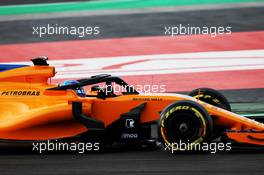 Stoffel Vandoorne (BEL) McLaren MCL33. 09.03.2018. Formula One Testing, Day Four, Barcelona, Spain. Friday.