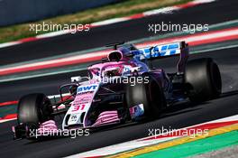 Esteban Ocon (FRA) Sahara Force India F1 VJM11. 09.03.2018. Formula One Testing, Day Four, Barcelona, Spain. Friday.