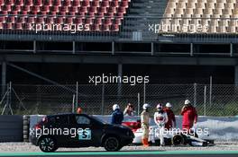 Charles Leclerc (MON) Sauber C37 stops on the circuit. 09.03.2018. Formula One Testing, Day Four, Barcelona, Spain. Friday.