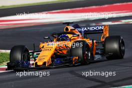 Fernando Alonso (ESP) McLaren MCL33. 09.03.2018. Formula One Testing, Day Four, Barcelona, Spain. Friday.