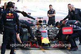 Daniel Ricciardo (AUS) Red Bull Racing RB14 with sensor equipment. 09.03.2018. Formula One Testing, Day Four, Barcelona, Spain. Friday.