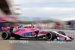 Sergio Perez (MEX) Sahara Force India F1   08.03.2018. Formula One Testing, Day Three, Barcelona, Spain. Thursday.