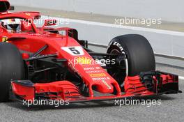 Ferrari Front wing. 08.03.2018. Formula One Testing, Day Three, Barcelona, Spain. Thursday.