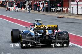 Nico Hulkenberg (GER) Renault Sport F1 Team RS18 running sensor equipment. 08.03.2018. Formula One Testing, Day Three, Barcelona, Spain. Thursday.