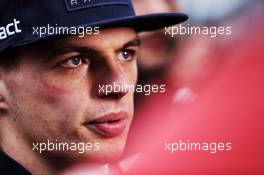 Max Verstappen (NLD) Red Bull Racing with the media. 08.03.2018. Formula One Testing, Day Three, Barcelona, Spain. Thursday.