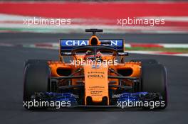 Stoffel Vandoorne (BEL) McLaren MCL33. 08.03.2018. Formula One Testing, Day Three, Barcelona, Spain. Thursday.