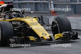 Renault Front wing. 08.03.2018. Formula One Testing, Day Three, Barcelona, Spain. Thursday.