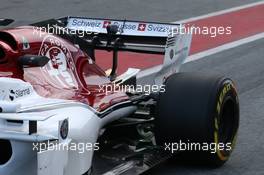 Sauber rear wing. 08.03.2018. Formula One Testing, Day Three, Barcelona, Spain. Thursday.