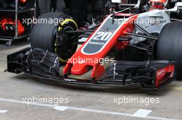 Haas front wing. 08.03.2018. Formula One Testing, Day Three, Barcelona, Spain. Thursday.