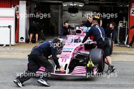 Sergio Perez (MEX) Sahara Force India F1 VJM11. 08.03.2018. Formula One Testing, Day Three, Barcelona, Spain. Thursday.