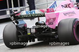 Force India Rear wing. 08.03.2018. Formula One Testing, Day Three, Barcelona, Spain. Thursday.