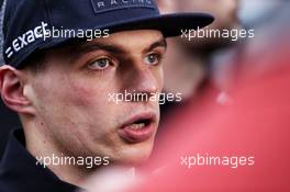 Max Verstappen (NLD) Red Bull Racing with the media. 08.03.2018. Formula One Testing, Day Three, Barcelona, Spain. Thursday.