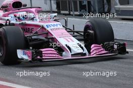 Force India Front wing. 08.03.2018. Formula One Testing, Day Three, Barcelona, Spain. Thursday.