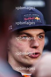 Max Verstappen (NLD) Red Bull Racing with the media. 08.03.2018. Formula One Testing, Day Three, Barcelona, Spain. Thursday.