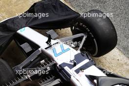 Mercedes AMG F1 W09 front suspension detail. 08.03.2018. Formula One Testing, Day Three, Barcelona, Spain. Thursday.
