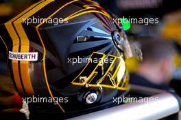 Helmet ofNico Hulkenberg (GER) Renault Sport F1 Team  06.03.2018. Formula One Testing, Day One, Barcelona, Spain. Tuesday.