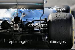 Valtteri Bottas (FIN) Mercedes AMG F1 W09 rear diffuser and exhaust detail. 06.03.2018. Formula One Testing, Day One, Barcelona, Spain. Tuesday.