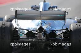 Valtteri Bottas (FIN) Mercedes AMG F1 W09 rear diffuser and exhaust detail. 06.03.2018. Formula One Testing, Day One, Barcelona, Spain. Tuesday.
