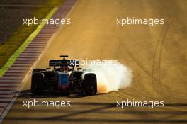Kevin Magnussen (DEN) Haas VF-18 locks up under braking. 06.03.2018. Formula One Testing, Day One, Barcelona, Spain. Tuesday.