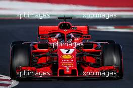 Kimi Raikkonen (FIN) Ferrari SF71H. 07.03.2018. Formula One Testing, Day Two, Barcelona, Spain. Wednesday.