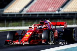 Sebastian Vettel (GER) Ferrari SF71H. 07.03.2018. Formula One Testing, Day Two, Barcelona, Spain. Wednesday.