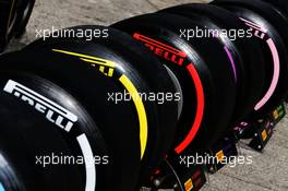 Pirelli tyres. 07.03.2018. Formula One Testing, Day Two, Barcelona, Spain. Wednesday.