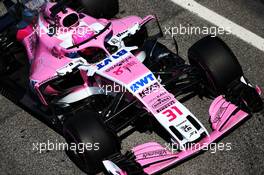 Esteban Ocon (FRA) Sahara Force India F1 VJM11. 07.03.2018. Formula One Testing, Day Two, Barcelona, Spain. Wednesday.