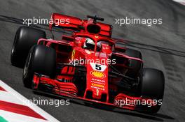 Sebastian Vettel (GER) Ferrari SF71H. 15.05.2018. Formula One In Season Testing, Day One, Barcelona, Spain. Tuesday.