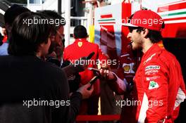 Antonio Giovinazzi (ITA) Ferrari Development Driver with the media. 16.05.2018. Formula One In Season Testing, Day Two, Barcelona, Spain. Wednesday.
