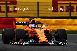 Fernando Alonso (ESP) McLaren MCL33. 24.08.2018. Formula 1 World Championship, Rd 13, Belgian Grand Prix, Spa Francorchamps, Belgium, Practice Day.