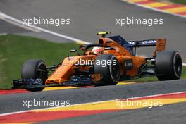 Stoffel Vandoorne (BEL) McLaren F1  24.08.2018. Formula 1 World Championship, Rd 13, Belgian Grand Prix, Spa Francorchamps, Belgium, Practice Day.