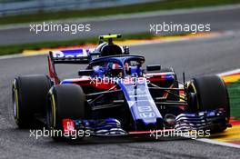 Pierre Gasly (FRA) Scuderia Toro Rosso STR13. 24.08.2018. Formula 1 World Championship, Rd 13, Belgian Grand Prix, Spa Francorchamps, Belgium, Practice Day.