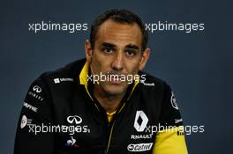 Cyril Abiteboul (FRA) Renault Sport F1 Managing Director in the FIA Press Conference. 24.08.2018. Formula 1 World Championship, Rd 13, Belgian Grand Prix, Spa Francorchamps, Belgium, Practice Day.