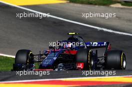 Pierre Gasly (FRA) Scuderia Toro Rosso STR13. 24.08.2018. Formula 1 World Championship, Rd 13, Belgian Grand Prix, Spa Francorchamps, Belgium, Practice Day.