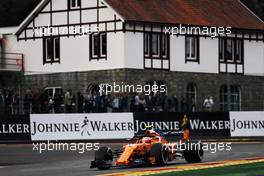Stoffel Vandoorne (BEL) McLaren MCL33. 24.08.2018. Formula 1 World Championship, Rd 13, Belgian Grand Prix, Spa Francorchamps, Belgium, Practice Day.