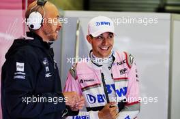 Esteban Ocon (FRA) Racing Point Force India F1 Team with Dan Williams (GBR) Racing Point Force India F1 Personal Trainer. 24.08.2018. Formula 1 World Championship, Rd 13, Belgian Grand Prix, Spa Francorchamps, Belgium, Practice Day.