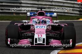 Sergio Perez (MEX) Racing Point Force India F1 VJM11. 24.08.2018. Formula 1 World Championship, Rd 13, Belgian Grand Prix, Spa Francorchamps, Belgium, Practice Day.