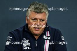 Otmar Szafnauer (USA) Racing Point Force India F1 Team Principal and CEO in the FIA Press Conference. 24.08.2018. Formula 1 World Championship, Rd 13, Belgian Grand Prix, Spa Francorchamps, Belgium, Practice Day.